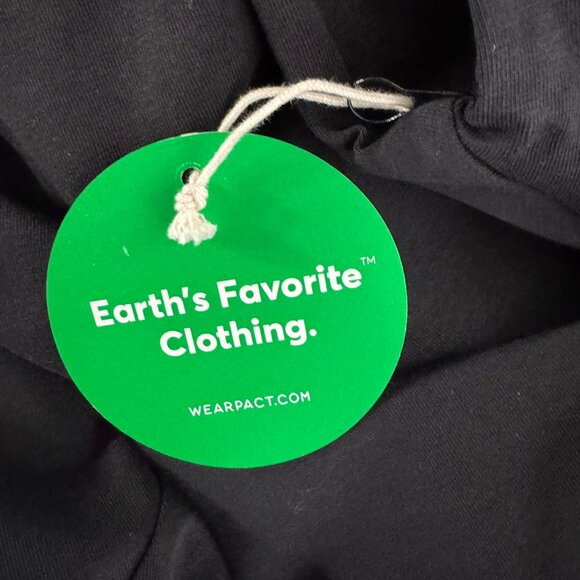 Pact Tee Shirt Top Small Long Sleeve Black Organic Cotton Blend NWT TP-3597 - Picture 6 of 7